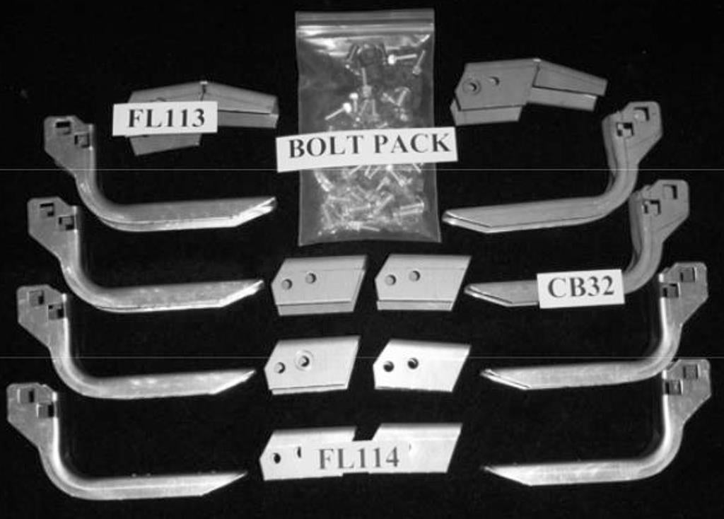 Running Board Mounting Bracket Kit For 68002-01 (Must Order Separately) 07-17 Toyota Tundra Heavy Gauge Steel Silver Owens Products