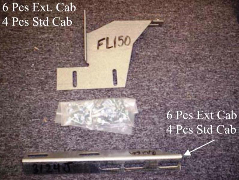 Running Board Mounting Bracket Kit For Transender Running Boards 98-11 Ford Ranger Standard Cab Heavy Gauge Steel Silver Owens Products