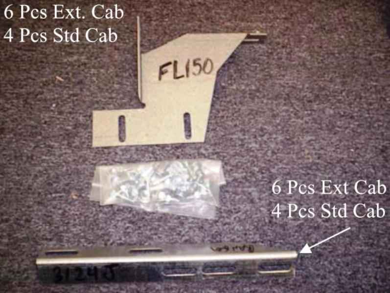 Running Board Mounting Bracket Kit For Transender Running Boards 98-11 Ford Ranger Standard Cab Heavy Gauge Steel Silver Owens Products Running Board Owens Products