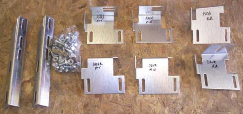 Running Board Mounting Bracket Kit For Transender Running Boards 07-17 Jeep Wrangler Unlimited 4 Door-No Rubicon Heavy Gauge Steel Silver Owens Products