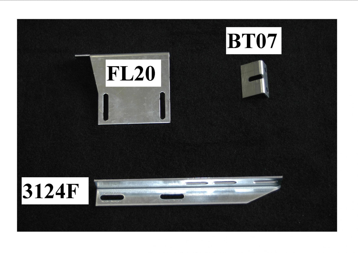Running Board Mounting Bracket Kit For Transender Running Boards 87-96 Ford F-Series Super Heavy Gauge Steel Silver Owens Products