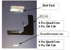 Running Board Mounting Bracket Kit For 2 Inch Drop Aluminum Boards 09-18 Ram 1500 Heavy Gauge Steel Black Owens Products