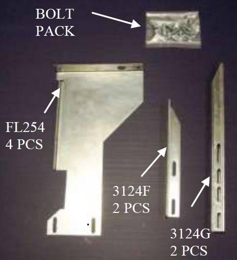 Running Board Mounting Bracket Kit For 3213-01 15-18 Chevrolet Silverado Heavy Gauge Steel Silver Owens Products