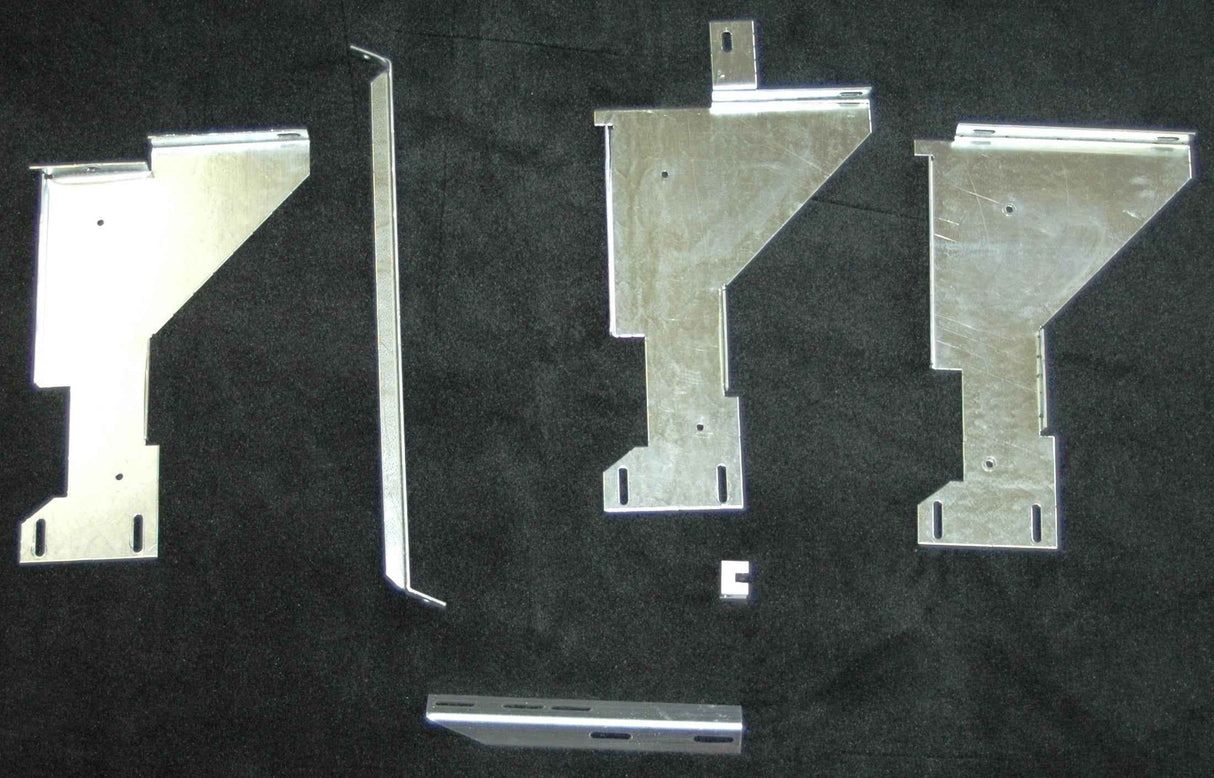 Running Board Mounting Bracket Kit 11-16 Ford F250/F350 Heavy Gauge Steel Silver Owens Products Bracket Kit Owens Products