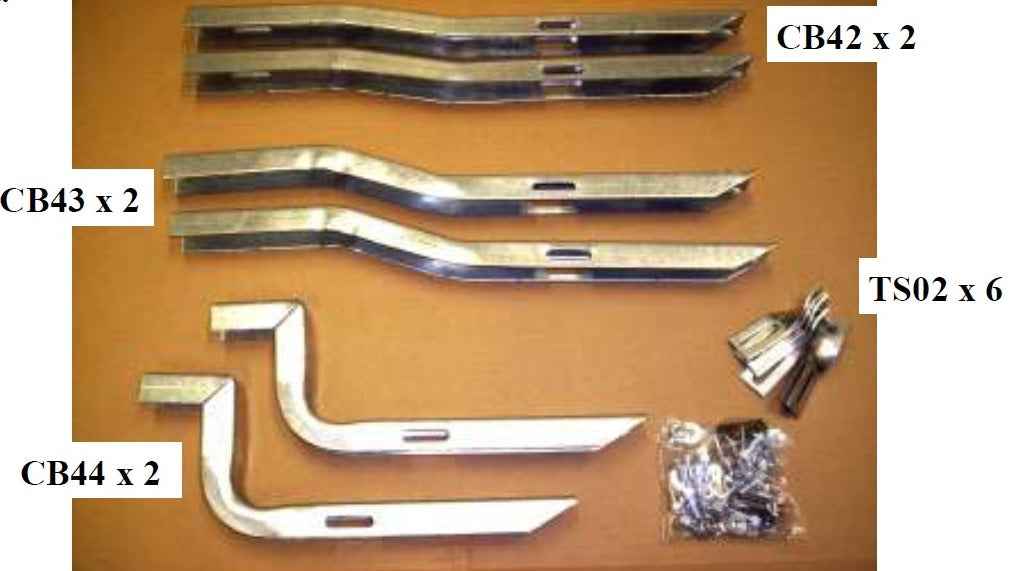 Running Board Mounting Bracket Kit For Transender Running Boards 15-17 Nissan Rogue Heavy Gauge Steel Silver Owens Products Bracket Kit Owens Products