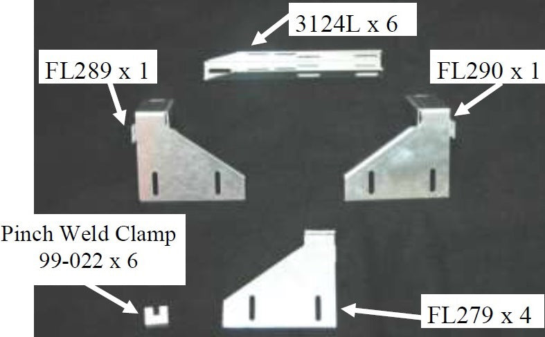 Running Board Mounting Bracket Kit For Transender Running Boards 16-17 Kia Sorento Heavy Gauge Steel Silver Owens Products