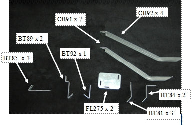 Running Board Mounting Bracket Kit For 2 Inch Drop Aluminum Boards 15-18 Ford Transit Van 150/250 148 Inch Heavy Gauge Steel Silver Owens Products