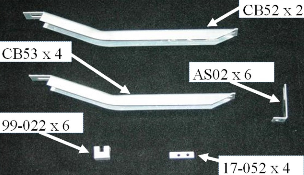 Running Board Mounting Bracket Fusion Bracket Kit 07-17 Jeep Wrangler 2 Door Heavy Gauge Steel Silver Owens Products