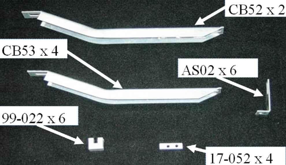 Running Board Mounting Bracket Fusion Bracket Kit 07-17 Jeep Wrangler 2 Door Heavy Gauge Steel Silver Owens Products Bracket Kit Owens Products