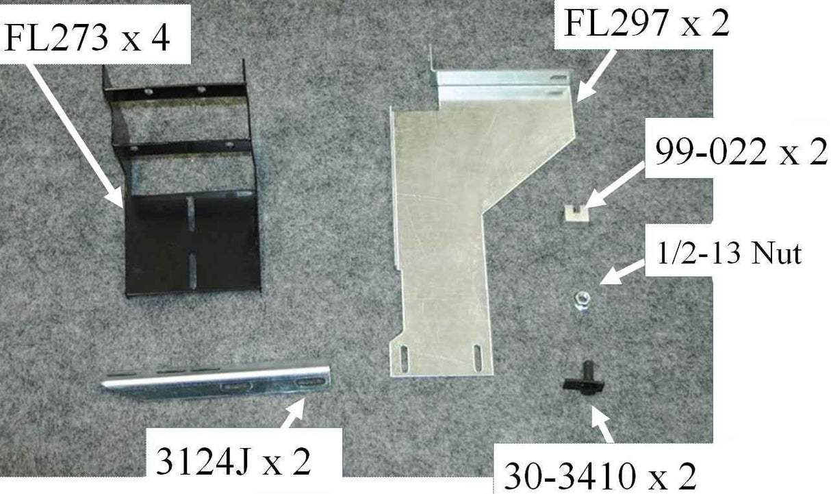 Running Board Mounting Bracket Fusion Bracket Kit 15-18 Ford F150 Super Heavy Gauge Steel Silver Owens Products Bracket Kit Owens Products