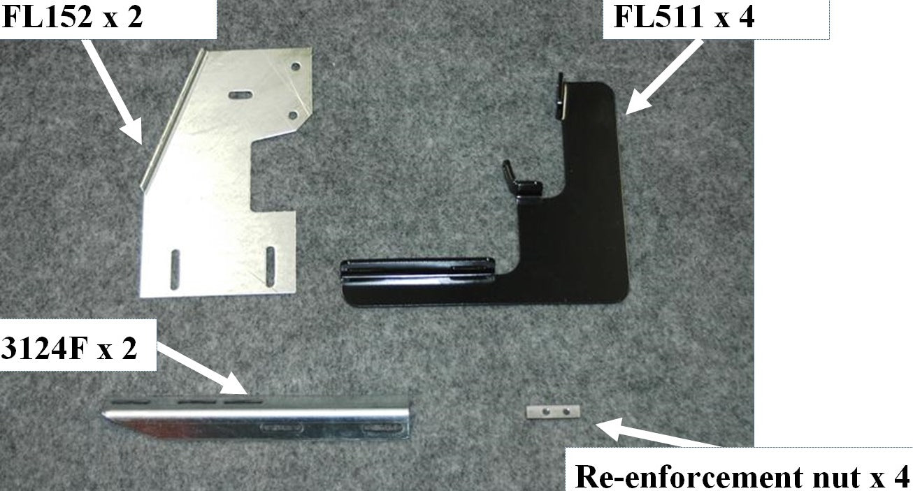 Running Board Mounting Bracket Fusion Bracket Kit 13-18 Ram 1500/2500/3500 Crew Cab Heavy Gauge Steel Black Owens Products
