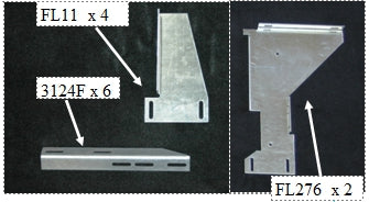 Running Board Mounting Bracket Fusion Bracket Kit 99-16 Ford Super Duty Standard Heavy Gauge Steel Silver Owens Products