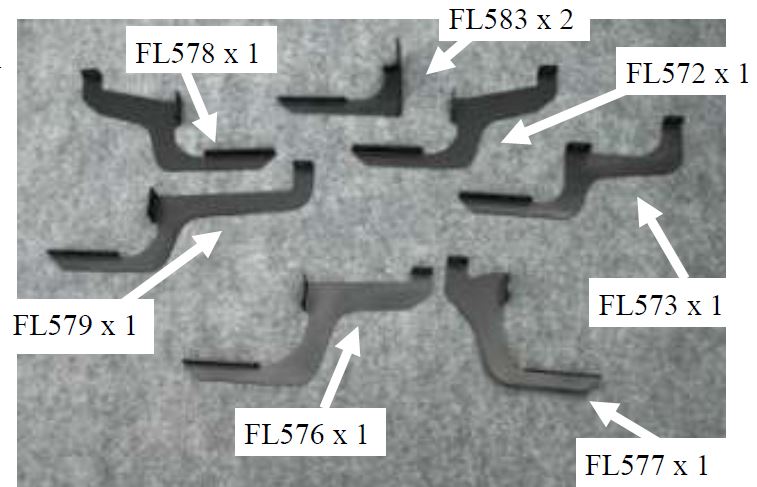 Running Board Mounting Bracket Kit For 6838114W-01 15-18 Ford Transit Van 148 Inch Heavy Gauge Steel Black Owens Products