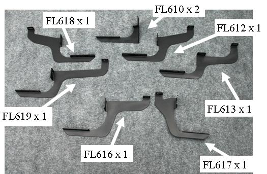 Running Board Mounting Bracket Kit For Oc72408-01 & Oc72408B-01 (Must Order Boards Separately) 15-18 Ford Transit Van 148 Inch Heavy Gauge Steel Black Owens Products