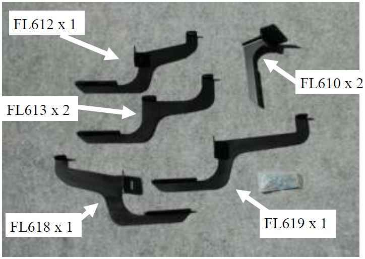 Running Board Mounting Bracket Kit For Oc72409-01 Oc72409B-01 & Oc82409-01 (Must Order Boards Separately) 15-18 Ford Transit Van 130 Inch Heavy Gauge Steel Black Owens Products Bracket Kit Owens Products