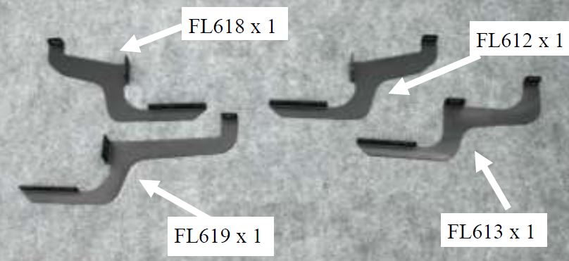 Running Board Mounting Bracket Kit For Oc7432X-01 & Oc7432Xb-01 15-18 Ford Transit Cutaway Van Heavy Gauge Steel Black Owens Products