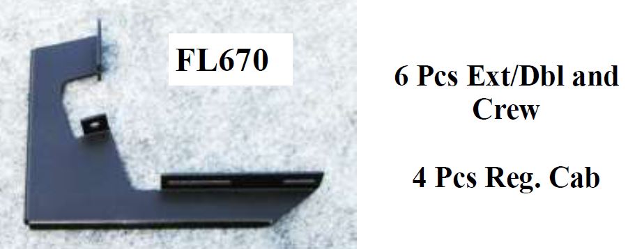 Running Board Mounting Bracket Kit For Fusion & Stainless Steel Step 14-18 Silverado/Sierra 1500 15-17 2500/3500 Except Diesel Heavy Gauge Steel Black Owens Products
