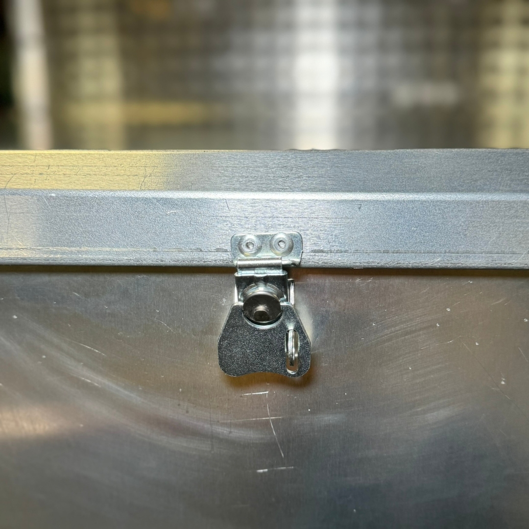 Dog Box 55600 Professional K9 Series Kennel / 46.5 W x 133 D x 63.5 H / Hole Ventilation / Mill Finish Aluminum / Owens Products Professional K9 Series Owens Products