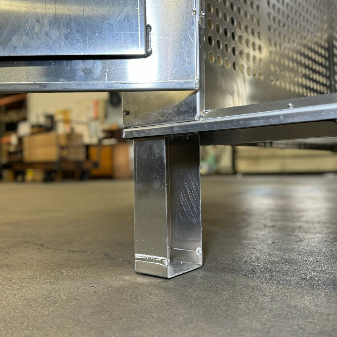 Dog Box 55600 Professional K9 Series Kennel / 46.5 W x 133 D x 63.5 H / Hole Ventilation / Mill Finish Aluminum / Owens Products Professional K9 Series Owens Products