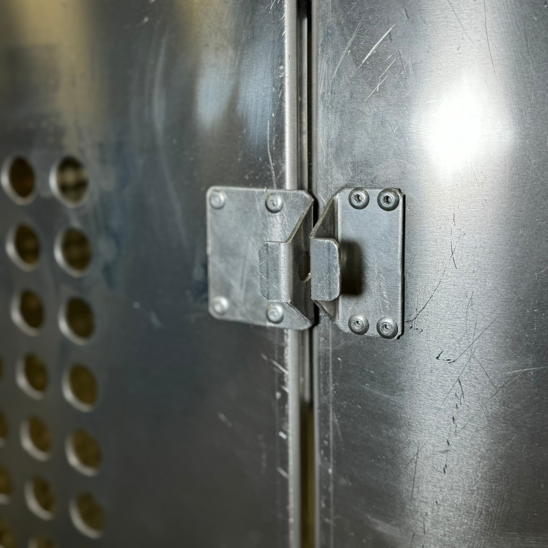 Dog Box 55600 Professional K9 Series Kennel / 46.5 W x 133 D x 63.5 H / Hole Ventilation / Mill Finish Aluminum / Owens Products Professional K9 Series Owens Products