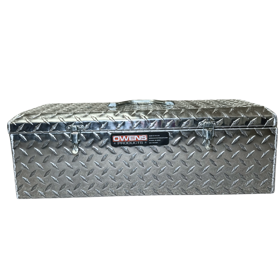 Tool Box - Tote Box 24 Inch / Diamond Tread Aluminum / Bright / 44010 / Owens Products Tool Box Owens Products