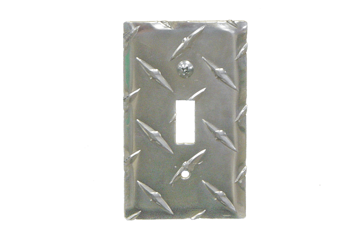 RaceMates / Single Switch Cover / Diamond Tread Aluminum / 39133 / Owens Products RaceMate Owens Products