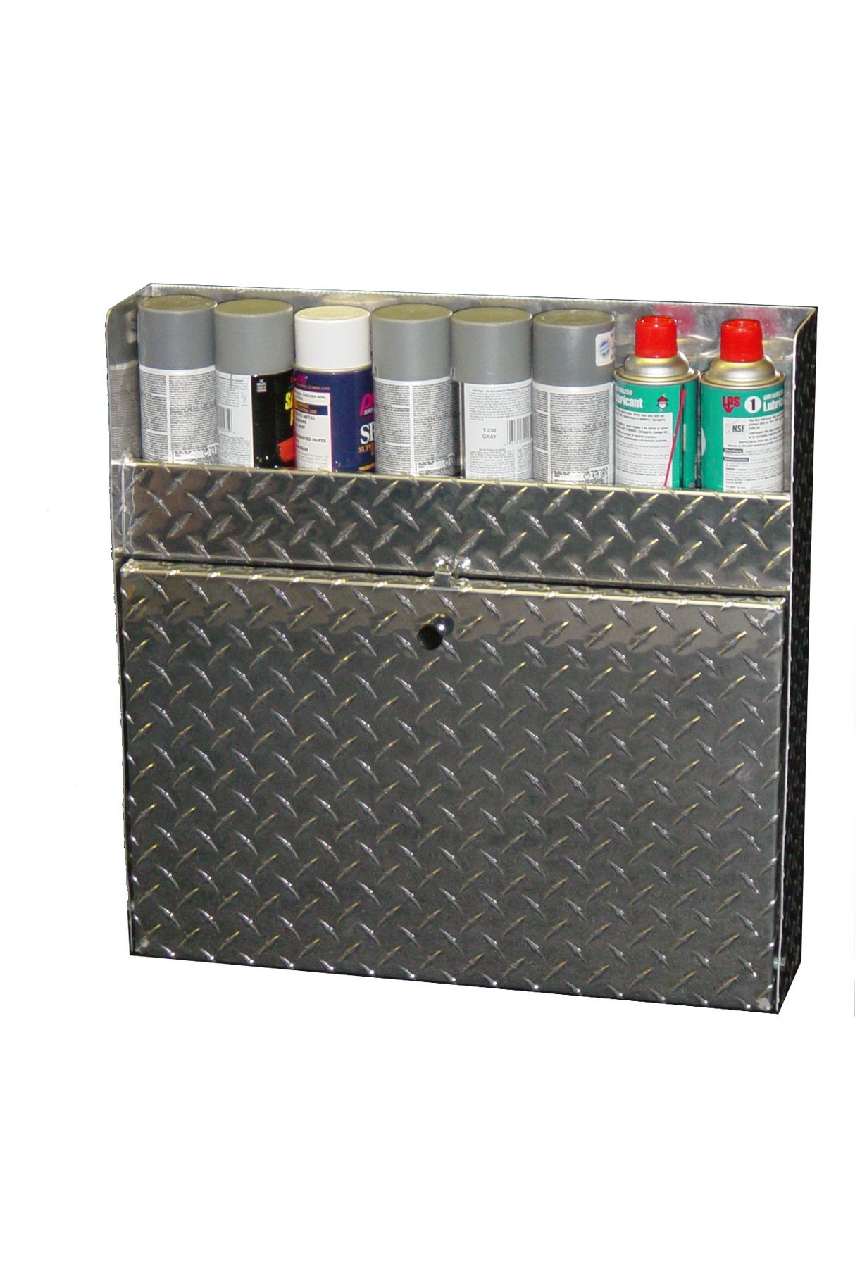 RaceMates 39201 Large Mechanics Storage Cabinet / Fold Down Tray / Diamond Tread Aluminum / Owens Products
