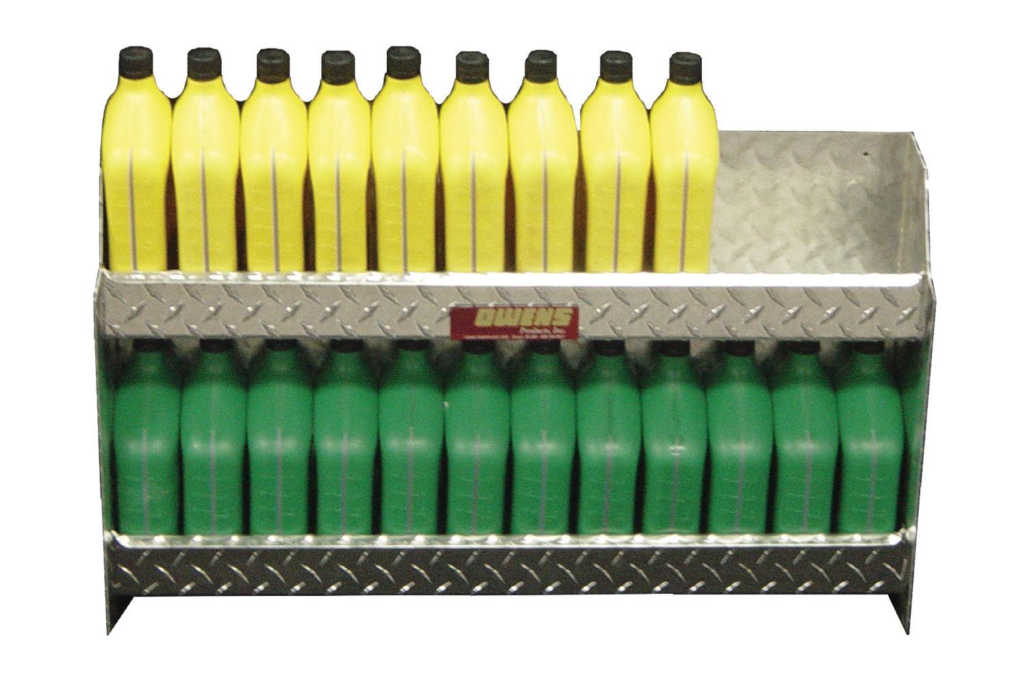 RaceMates 39217 2 Tier Oil Storage 39217 / Diamond Tread Aluminum / Owens Products