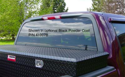Truck Tool Box 41007B Garrison Series Crossover Style / Mid Size / Diamond Tread Aluminum / Black / Owens Products