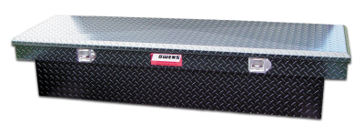 Truck Tool Box 41016B Garrison Series Crossover Style / Full Size / Diamond Tread Aluminum / Black / Owens Products