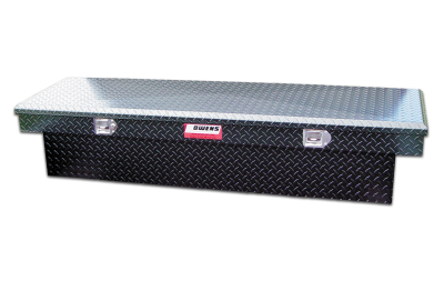 Truck Tool Box 41007B Garrison Series Crossover Style / Mid Size / Diamond Tread Aluminum / Black / Owens Products