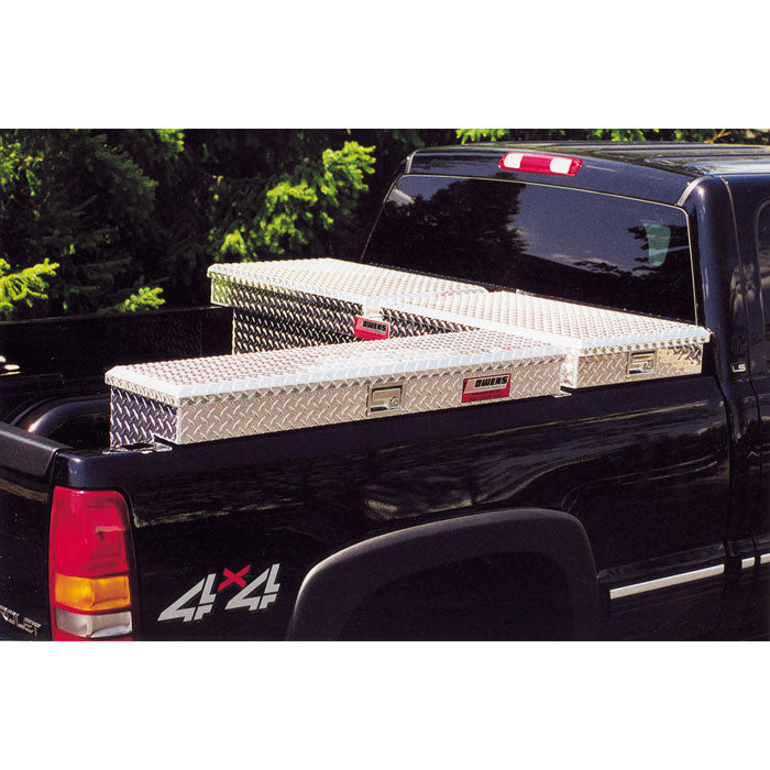 Truck Tool Box 42001B Garrison Series Side Mount / Full Size 48 Inch / Diamond Tread Aluminum / Black / Owens Products