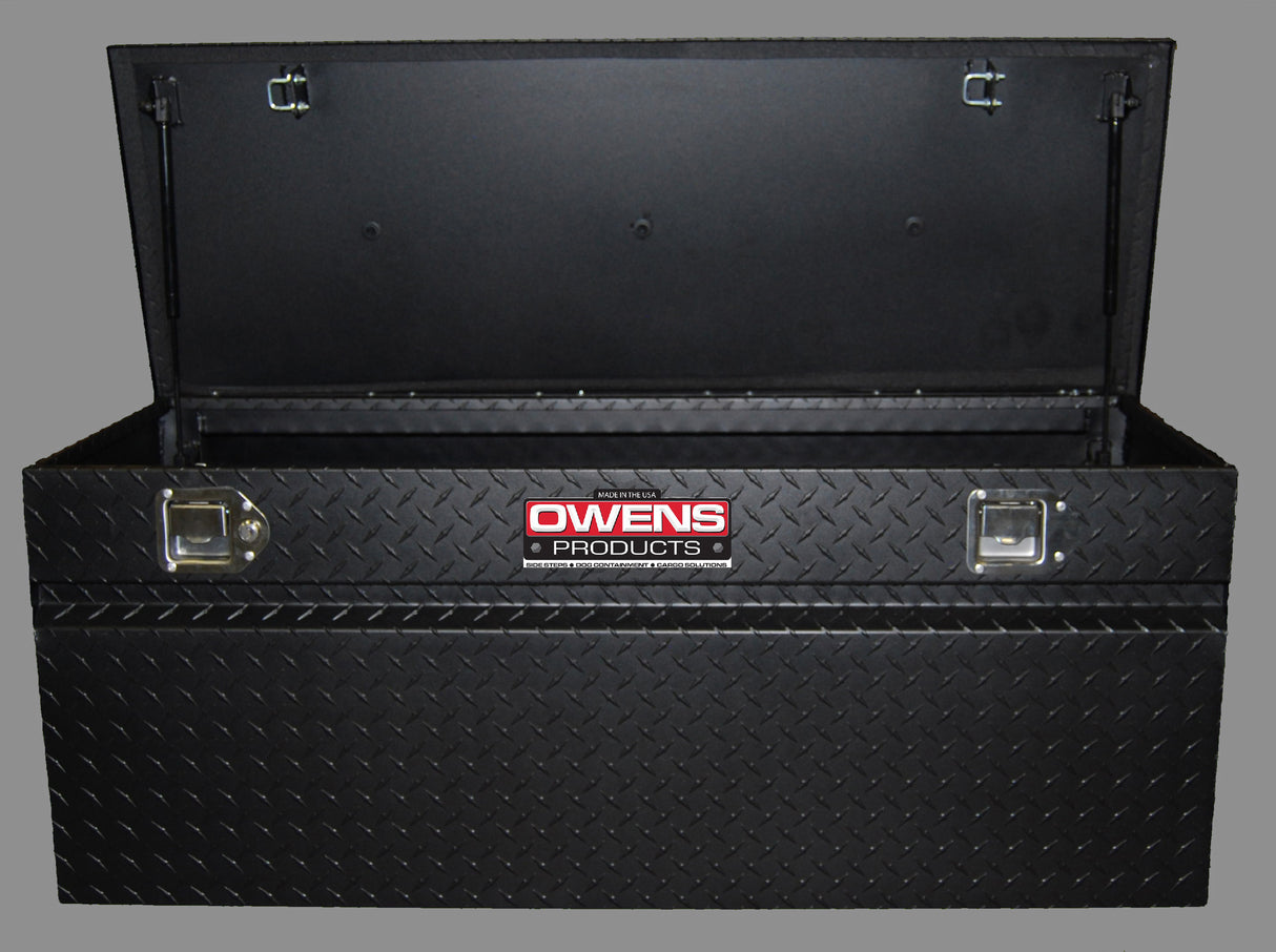 Truck Tool Box 44029B Garrison Series Utility Chest / 46.5 Inch / Diamond Tread Aluminum / Black / Owens Products