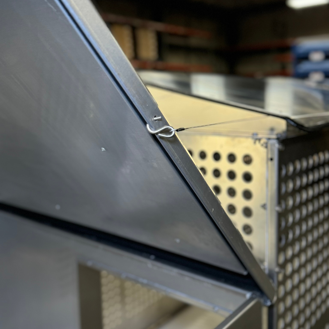 Dog Box 55600 Professional K9 Series Kennel / 46.5 W x 133 D x 63.5 H / Hole Ventilation / Mill Finish Aluminum / Owens Products Professional K9 Series Owens Products