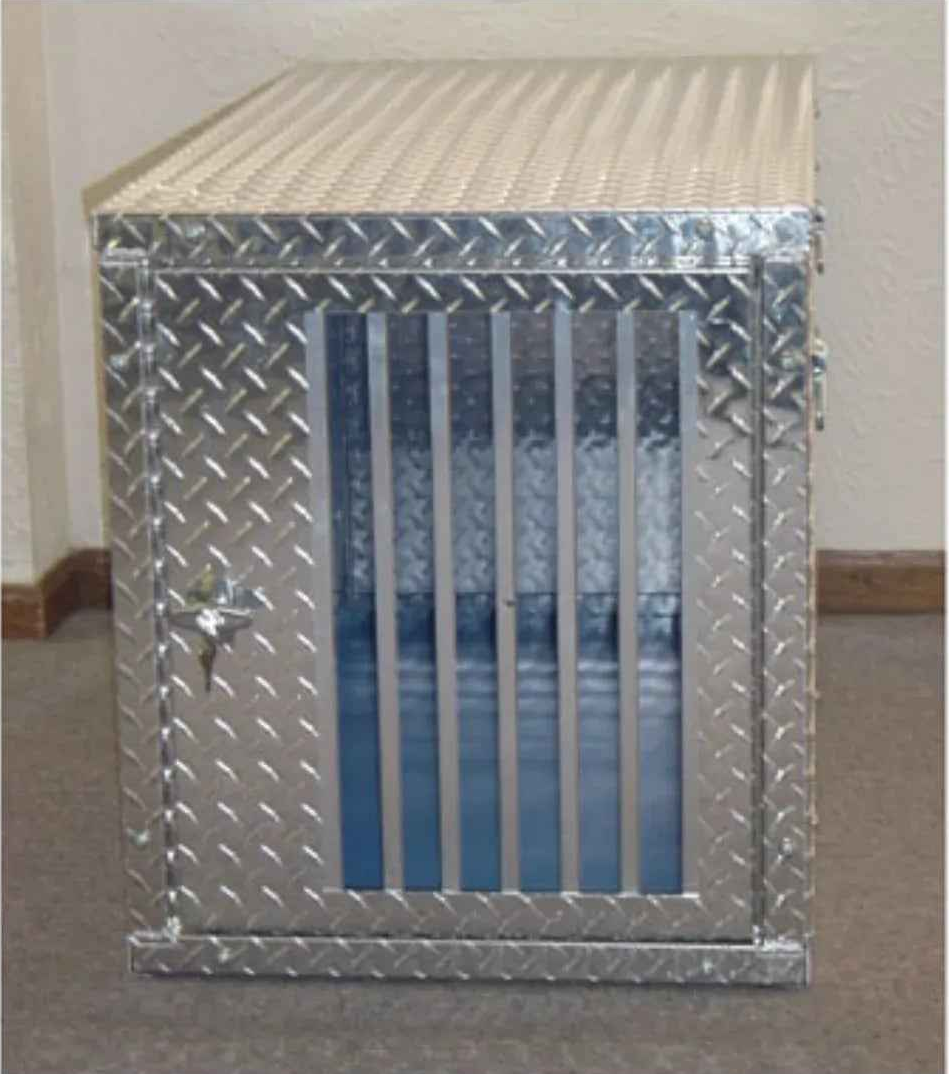 Dog Box *ALL* K9 Transport Series Single Compartment / 55002 / Various Sizes / Adjustable Rear Air Vent / Diamond Tread Aluminum / Owens Products Professional K9 Transport Series Owens Products