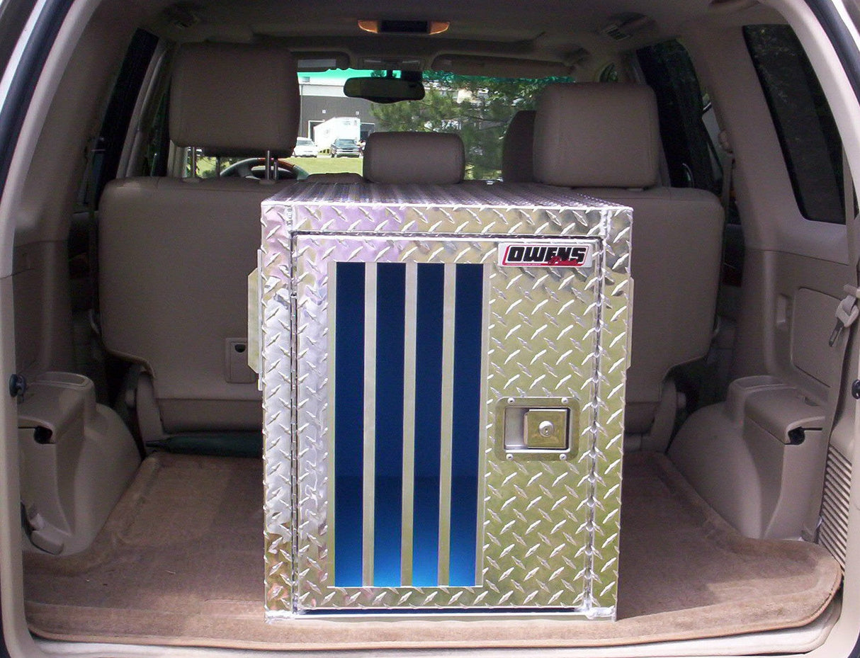 Dog Box 55015 Hunter Series Single Compartment / 20 W x 30 D x 24 H / Standard Vents / Diamond Tread Aluminum / Owens Products