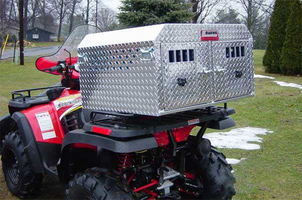 Dog Box 55017 Hunter Series Double Compartment / 36 W x 30 D x 19.75 H / ATV UTV SUV / Standard Vents / Diamond Tread Aluminum / Owens Products