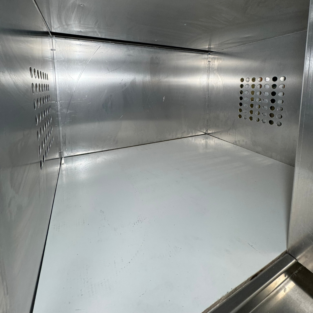 Dog Box 55600 Professional K9 Series Kennel / 46.5 W x 133 D x 63.5 H / Hole Ventilation / Mill Finish Aluminum / Owens Products Professional K9 Series Owens Products
