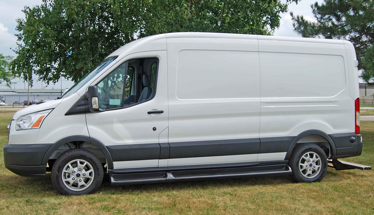 Running Boards Owens TPO Molded Factory 15-18 Ford Transit Van 150/250 Full Length 148 Inch TPO Owens Products Running Board Owens Products