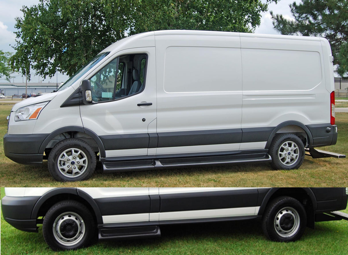 Running Boards Owens TPO Molded Factory 15-18 Ford Transit Van 150/250 148 Inch TPO Owens Products