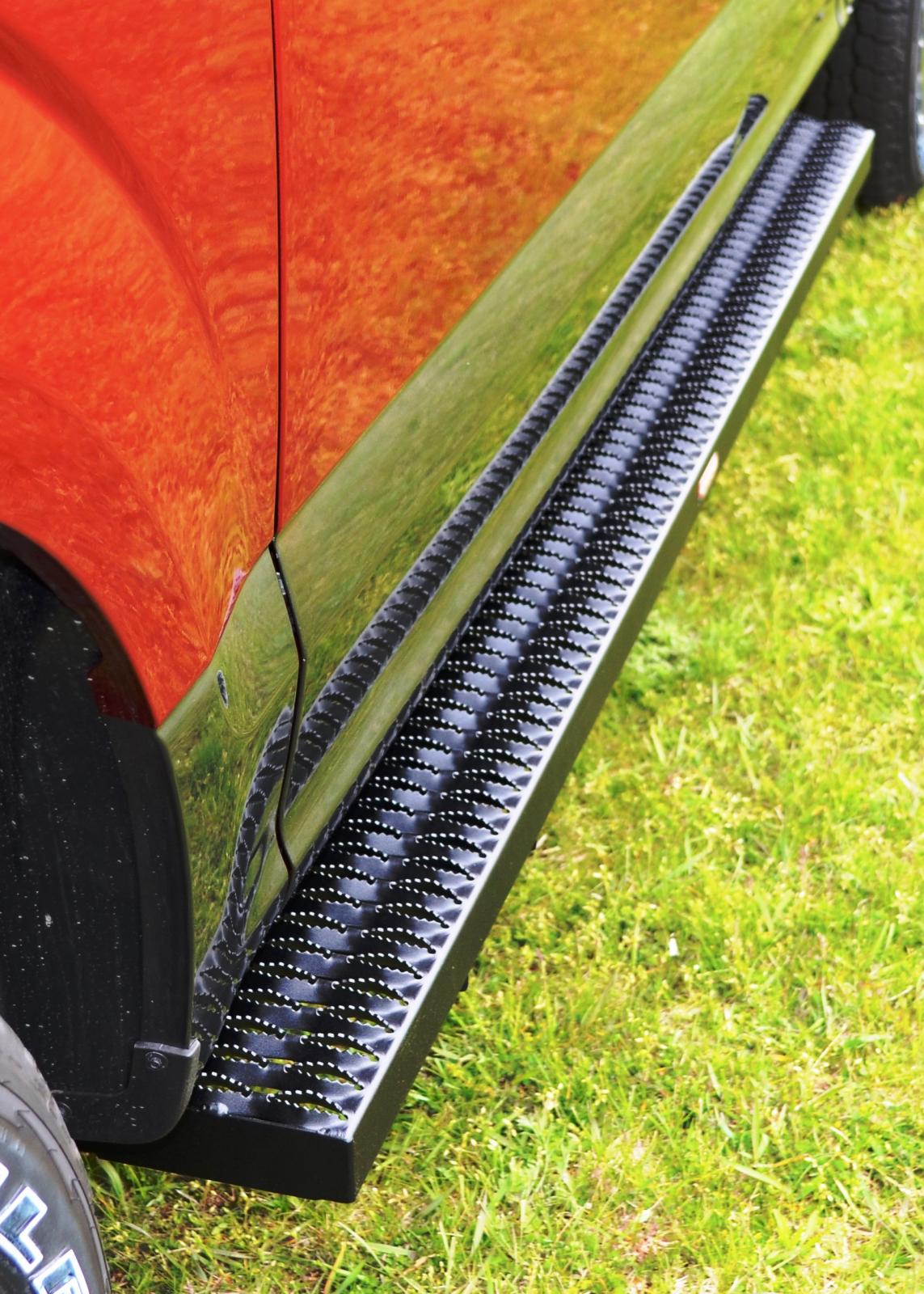 Running Boards Grip Strut Commercial 17-18 Ford F250/F350/F450/F550 W/ W/O Flares Super Cab Aluminum Textured Black Owens Products