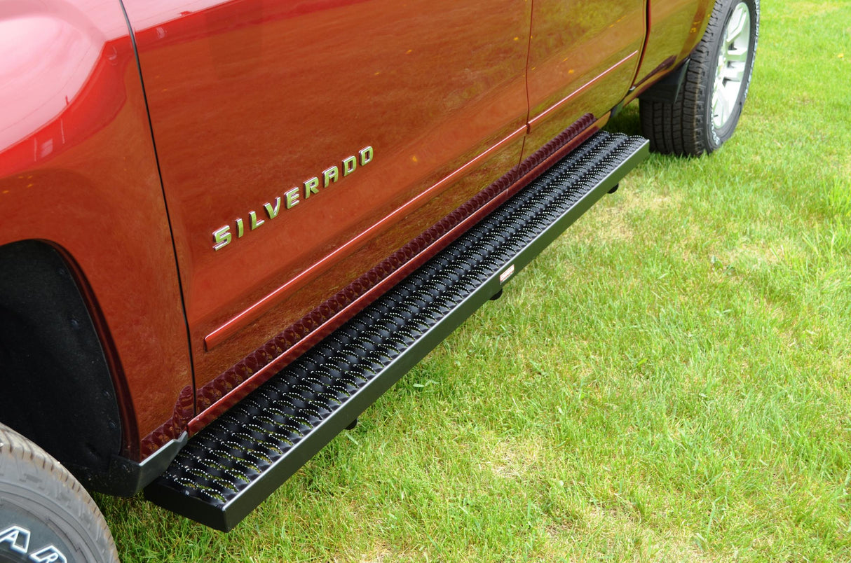 Running Boards Grip Strut Commercial 15-18 Silverado/Sierra 1500 Full Size 07-14 2500/3500 Except 11 Plus Diesel Aluminum Textured Black Owens Products