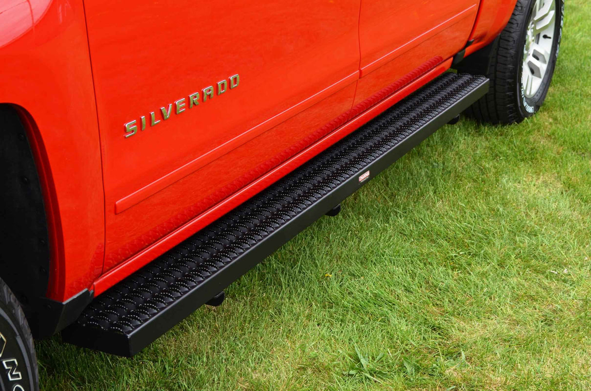 Running Boards Grip Strut Commercial 15-18 Silverado/Sierra 1500 Full Size 07-14 2500/3500 Except 11 Plus Diesel Aluminum Textured Black Owens Products Running Boards Owens Products