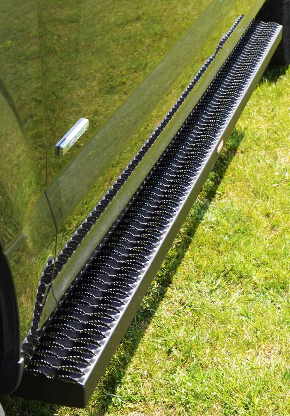 Running Boards Grip Strut Commercial 04-14 Ford F150 Aluminum Textured Black Owens Products Running Boards Owens Products