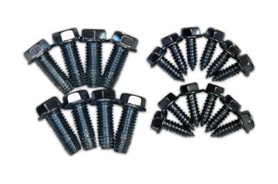 Bolt Packs / for Mounting Stone Guards Running Boards Brackets and Mud Flaps / Silver or Black / Owens Products BP93