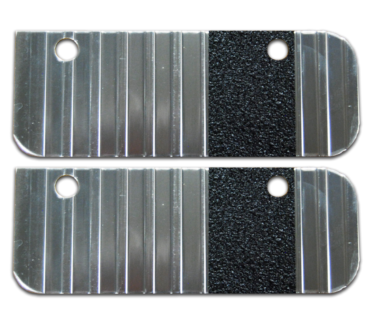 TranSender Running Board End Caps Brite Extruded Aluminum Bright Owens Products C7000EC
