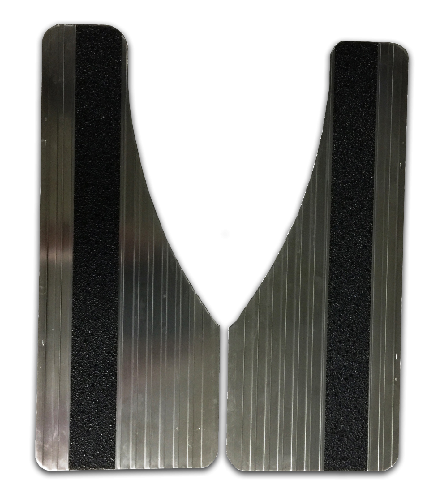 Mud Flaps Owens Classic Aluminum Mudflaps / Moon Cut / Extruded Aluminum / Universal Fit / 6.5 x 16 / Bright / Owens Products