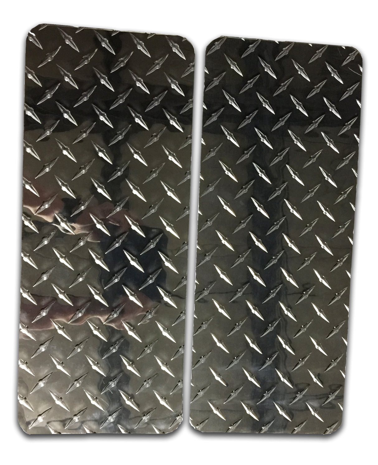 Mud Flaps Owens Classic Aluminum Mudflaps / Rectangular / Diamond Tread Aluminum / Universal Fit / 6.5 x 16 / Black / Owens Products