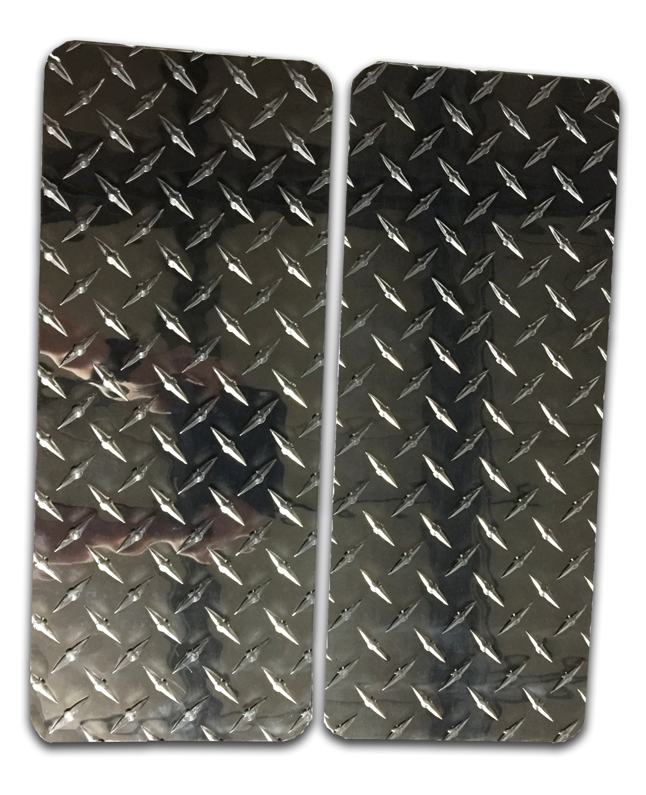 Mud Flaps Owens Classic Aluminum Mudflaps / Rectangular / Diamond Tread Aluminum / Universal Fit / 6.5 x 16 / Black / Owens Products