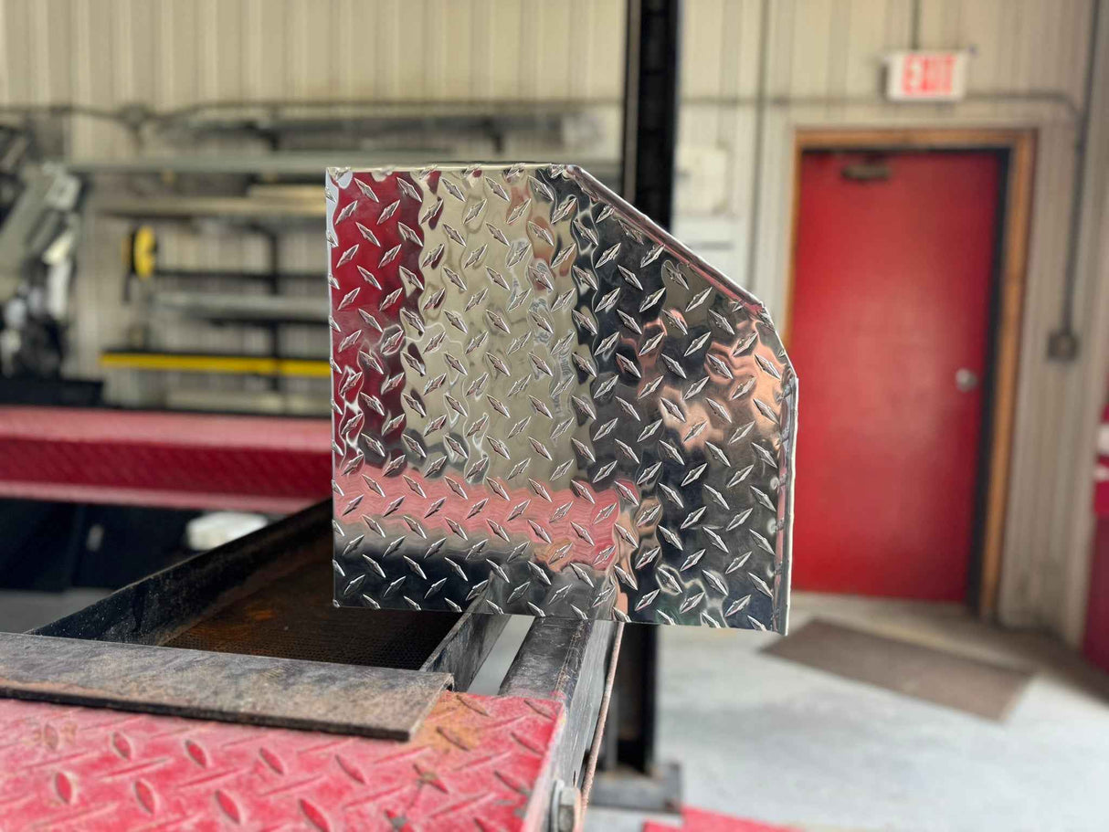 RaceMates 39208 Double Helmet Rack / Diamond Tread Aluminum / Owens Products Garage & Trailer Owens Products